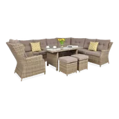 Meble ogrodowe - Zestaw Mebli Ogrodowych Wypoczynkowych Technorattan TRIVENTO Narożnik Taras - miniaturka - grafika 1