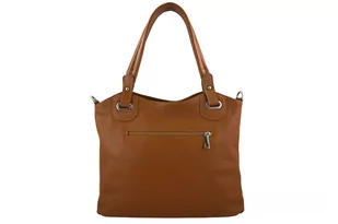 Codzienna duża torebka damska - Brązowa jasna - Torebki damskie - miniaturka - grafika 4