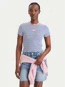 Koszulki i topy damskie - Roxy T-Shirt Bright Lights ERJKT04395 Niebieski Slim Fit - miniaturka - grafika 1