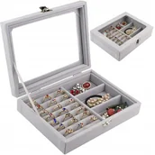 Pudełka i szkatułki - Szkatułka Etui Pudełko Organizer Pierścionki B5 - miniaturka - grafika 1