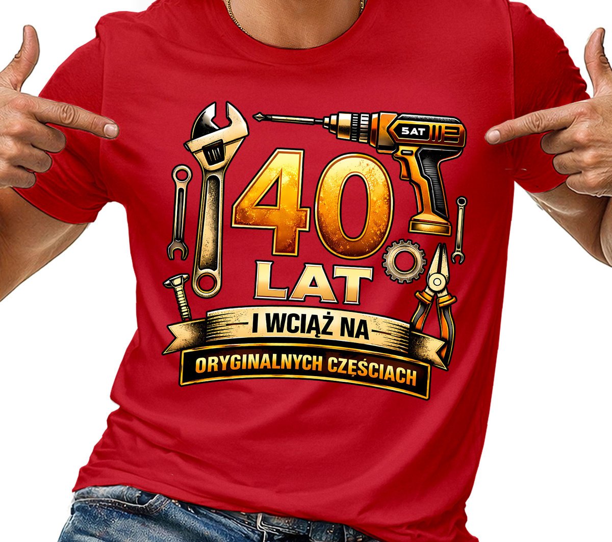 T-SHIRT KOSZULKA MĘSKA NA 40 URODZINY ŚMIESZNA ORYGINALNY PREZENT XL