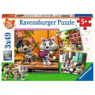 Ravensburger Puzzle 44 koty 3 x 49 elem 050130 050130 - Puzzle - miniaturka - grafika 2