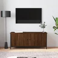 Szafki RTV - vidaXL Szafka TV, brązowy dąb, 102x35x45 cm, materiał drewnopochodny - miniaturka - grafika 1