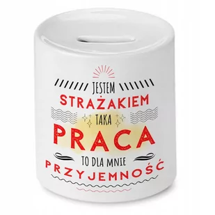 Skarbonka Dla Strażaka Idealny Imieniny Prezent z Nadrukiem ze Zdjęciem - Skarbonki - miniaturka - grafika 1