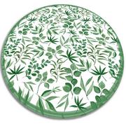 Dywany - Wewnętrzny dywan okrągły winylowy drobne liście fi60 cm - miniaturka - grafika 1