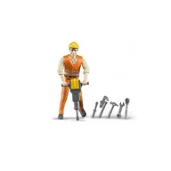 Figurki dla dzieci - Bruder 60020 Figurka robotnika z akcesoriami - miniaturka - grafika 1