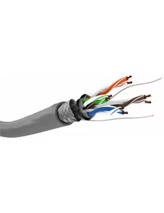 Wentronic folie SFTP Cat 5e-/geflechtgeschirmtes elastyczne przewód krosowy (4 X 2 X AWG26/7) 100 m Szary 4040849150142 - Kable miedziane - miniaturka - grafika 1