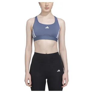 adidas Damski biustonosz sportowy Powerreact Train Medium Support 3Stripes Bra XSAB - Biustonosze - miniaturka - grafika 1