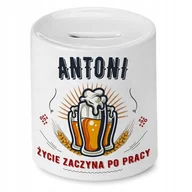 Skarbonki - Skarbonka dla Antoniego na Urodziny na Prezent z Nadrukiem ze Zdjęciem - miniaturka - grafika 1