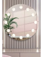 Lustra - Okrągłe lustro do toaletki z podświetleniem LED - HOLLYWOOD, Dostępne wymiary: Średnica 150cm - miniaturka - grafika 1