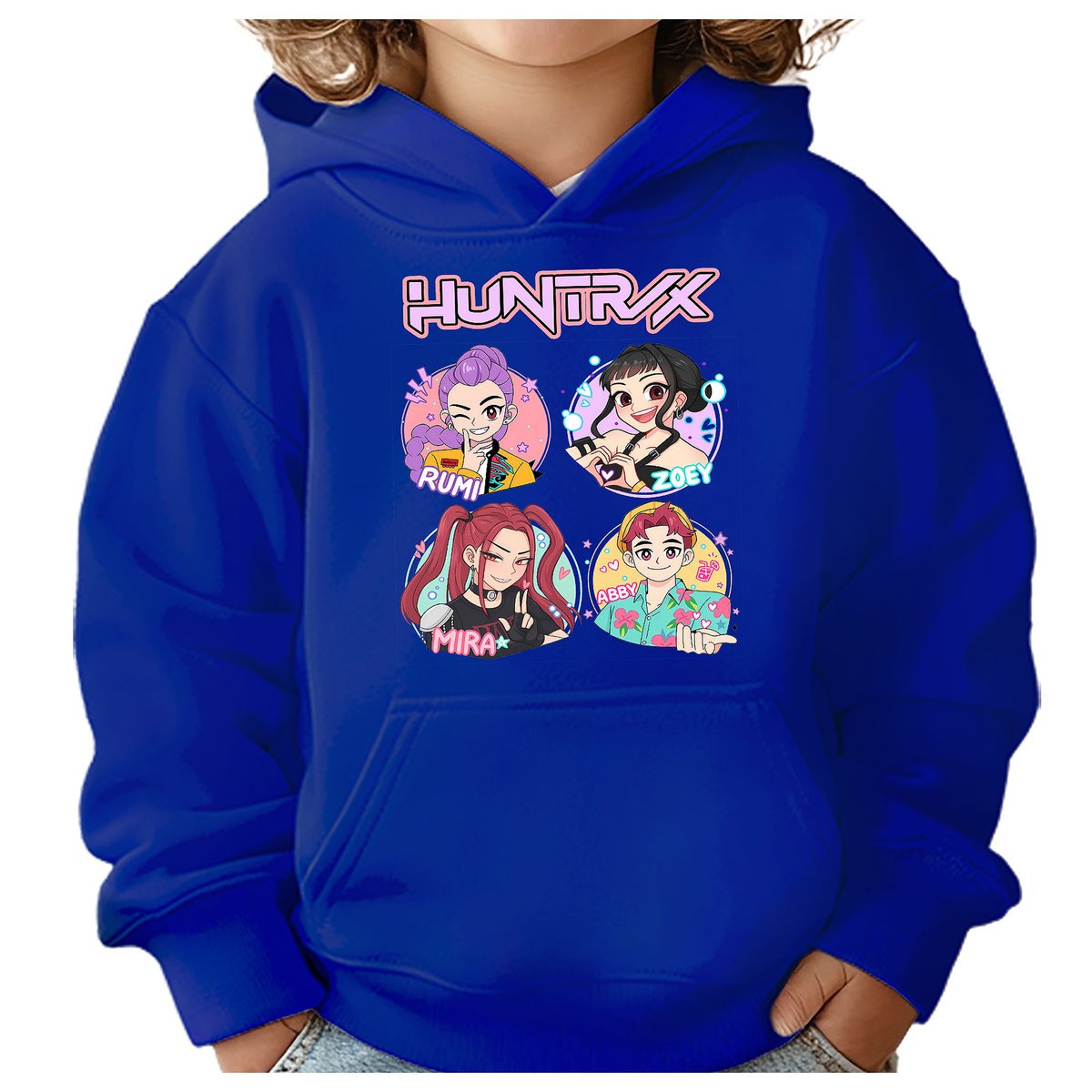 BLUZA DZIECIĘCA K-POPOWE ŁOWCZYNIE DEMONÓW HUNTRIX 146-152 Z KAPTUREM