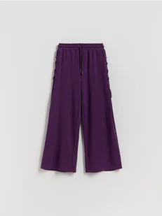 Reserved - Luźne spodnie z wiązaniem - ciemnofioletowy - Spodnie i spodenki dla dziewczynek - miniaturka - grafika 1