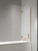 Parawany nawannowe - Parawan wannowy kolor złoty szczotkowany prawy 120x150 P-0250-WL Nesta Gold Brushed New Trendy - miniaturka - grafika 1