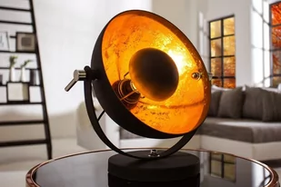 Invicta Interior Lampa stołowa Studio czarno-złota - i37140 - Lampy stojące - miniaturka - grafika 1