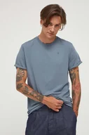 Koszulki męskie - G-Star Raw t-shirt bawełniany kolor szary gładki - miniaturka - grafika 1