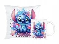 Gadżety dla niej i dla niego - ZESTAW PODUSZKA + KUBEK Prezent STICH STICZ STITCH + IMIĘ 13 - miniaturka - grafika 1