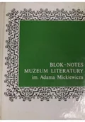 Książki o kulturze i sztuce - Blok Notes Muzeum Literatury im Adama Mickiewicza Nr 10 - miniaturka - grafika 1