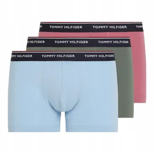 TOMMY HILFIGER BOKSERKI MĘSKIE MAJTKI 3P NIEBIESKIE/ZIELONE/RÓŻOWE r.XL - Majtki męskie - miniaturka - grafika 1