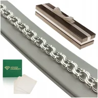 Bransolety męskie - Gruba Męska Bransoletka Garibaldi 23Cm/11Mm Srebro Pr. 925 Szeroka Prezent - miniaturka - grafika 1