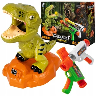 Gra Interaktywna Dla Dzieci Głodny Dinozaur Pistolet Kulki Ruchomy Cel - Zabawki i gry sportowe - miniaturka - grafika 1