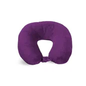 Poszewki na poduszki - Spod Igły i Nitki, Fioletowa Poduszka Podróżna Rogal Z Pianki Termoplastycznej - miniaturka - grafika 1