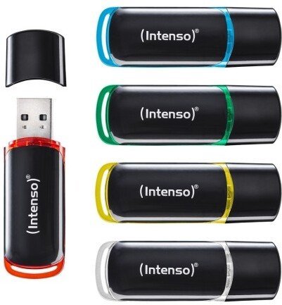 Pendrive Intenso Intenso 3511595 pamięć USB 64 GB USB Typu-A 2.0 Czarny, Czerwony, Zielony, Przezroczysty, Żółty, Niebieski