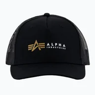 Czapki damskie - Czapka z daszkiem męska Alpha Industries Label Trucker black WYSYŁKA W 24H 30 DNI NA ZWROT - miniaturka - grafika 1