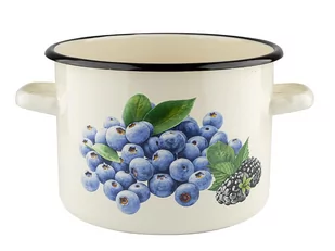 Garnek emaliowany na indukcję i gaz Emalia Polska Pleszew Borówka 20 cm 4,5 l - Garnki - miniaturka - grafika 1