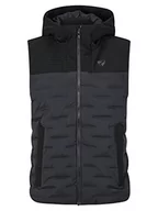 Garnitury - Ziener Męska kamizelka TILICHO czas wolny, sport, micro down, ciepła, modna, czarna, 58 - miniaturka - grafika 1