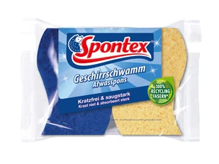 Spontex 19321008 gąbka Niebieski, Żółty 2 szt. - Ściereczki, gąbki, czyściki - miniaturka - grafika 1