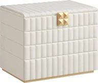 Pudełka i szkatułki - SZKATUŁKA NA BIŻUTERIĘ 4 SZUFLADKI Z LUSTREM KUFEREK ORGANIZER PUDEŁKO BOX - miniaturka - grafika 1