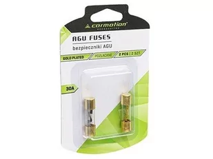 Bezpieczniki szklane AGU 10.3x38mm, 30A, pozłacane, 2 szt. - Akcesoria motoryzacyjne - miniaturka - grafika 1
