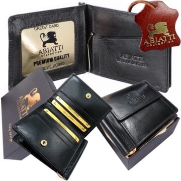 Mały Ekskluzywny Skórzany Portfel Męski Banknotówka Ochrona Kart Rfid Skóra