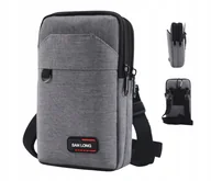 Nerki - Saszetka torba męska na ramię pasek szara - miniaturka - grafika 1