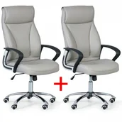 Fotele i krzesła biurowe - B2B Partner Fotel biurowy DERRY 1+1 Gratis, szary NF 294 - miniaturka - grafika 1