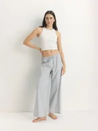 Moda i Uroda OUTLET - Reserved - Piżamowe spodnie - jasnoszary - miniaturka - grafika 1