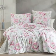 Pościel - Darymex Pościel satynowa 160x200 Pataya różowa biała kwiaty Exclusive 24 - miniaturka - grafika 1