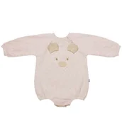 Rampersy - Hi Little One rampers niemowlęcy MIŚ OverSize BOHO Dark Pink roz M Pom Pom - miniaturka - grafika 1