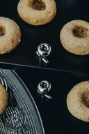 Spinki do mankietów i krawatów - Kluski Śląskie spinki do mankietów srebro - miniaturka - grafika 1