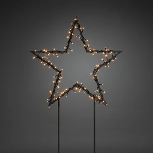 Konstsmide Christmas Gwiazda metalowa LED, czarna z grotami ziemnymi - Wielkanoc - miniaturka - grafika 2