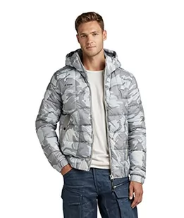 G-STAR RAW Meefic Squared Quilted męska kurtka z kapturem, Wielokolorowy (cool grey woodland camo D20126-C441-D436), XXL - Kurtki męskie - miniaturka - grafika 1