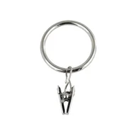 Akcesoria do wystroju okien - Kółka z żabką efekt stali nierdzewnej 25 mm 10 sztuk Bojanek - miniaturka - grafika 1