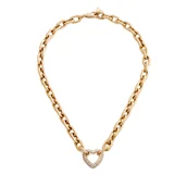 Naszyjniki - Naszyjnik Guess JUBN05 015JW Złoty - miniaturka - grafika 1