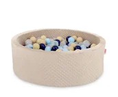 Suche baseny - Suchy basen minky H-30 cm z piłkami 200szt.- beżowy - miniaturka - grafika 1