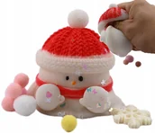 Zabawki sensoryczne - Gniotek Mikołaj Świąteczny Prezent Święta Rozciągliwa Zabawka Antystresowa - miniaturka - grafika 1