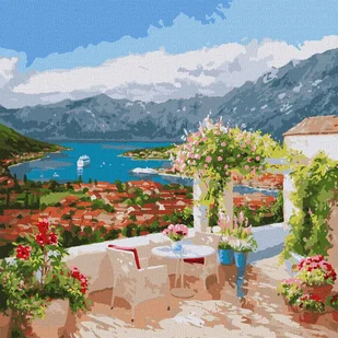 Malowanie po numerach - Zatoka Kotorska 50x50cm - Malowanie po numerach - miniaturka - grafika 1