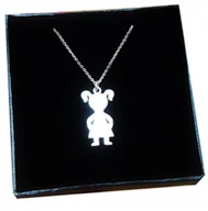 Naszyjniki - Naszyjnik dziewczynka córka GRAWER SREBRO 925 - miniaturka - grafika 1