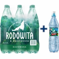 Woda - Rodowita z Roztocza Woda mineralna gazowana + Woda mineralna niegazowana Sport zestaw 6 x 1,5 L + 600 ml - miniaturka - grafika 1