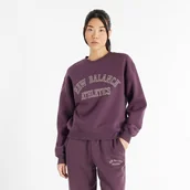 Bluzy damskie - Bluza damska New Balance WT43516PLN fioletowa - miniaturka - grafika 1