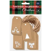 Akcesoria do pakowania - Zawieszki na prezenty kraft wycięcie CHRISTMAS INTERDRUK - miniaturka - grafika 1